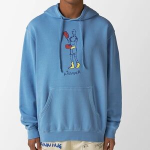 $150 Kidsuper Size L Boxing Graphic Pullover Hoodie Sweatshirt Jacket NWT
